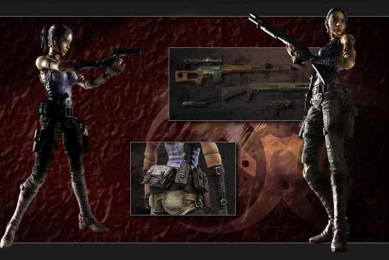 Action figures de Resident Evil 5 da Square Enix